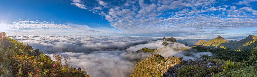 Panoramic view of landscape against sky