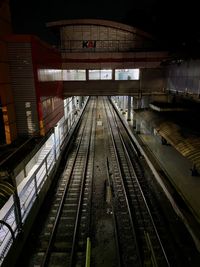 Jakarta sudirman's railroad station in middle of night