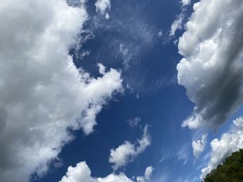 Low angle view of clouds in sky