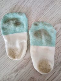 High angle view of drink on table