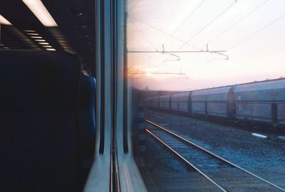 Train on railroad station platform