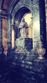 Close-up of statue in temple