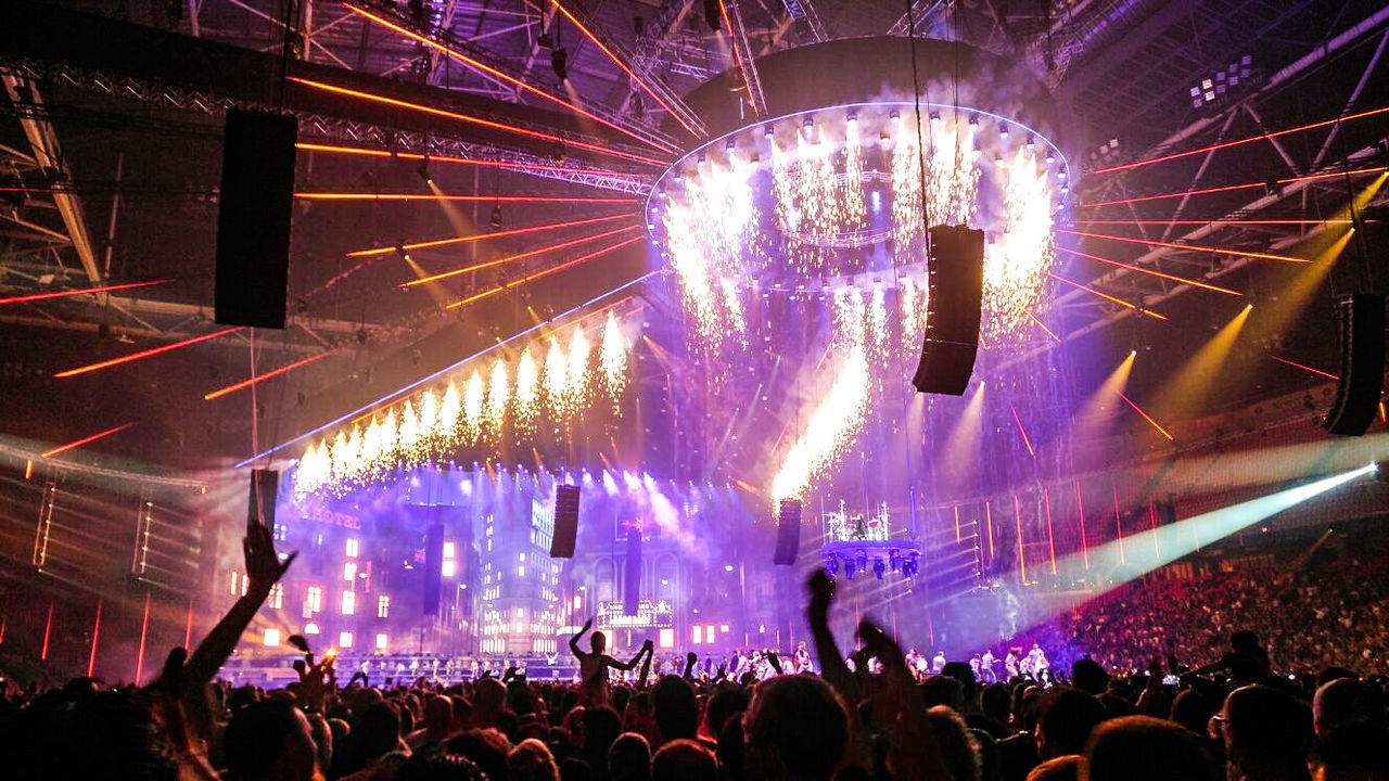 CROWD AT ILLUMINATED MUSIC CONCERT