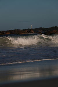 View of lighthouse at seaside