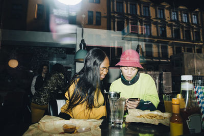 People sitting in restaurant