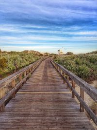 Boardwalk against sky