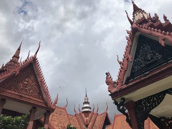 Low angle view of traditional building against sky