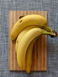 High angle view of banana on table