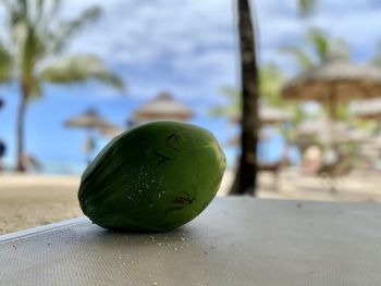 Close-up of fruit on table