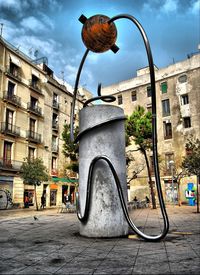 Fountain in front of building