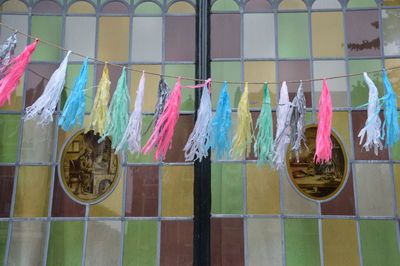 Clothes drying on clothesline