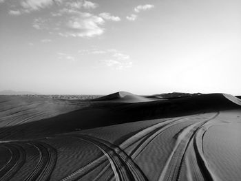 Scenic view of desert against sky