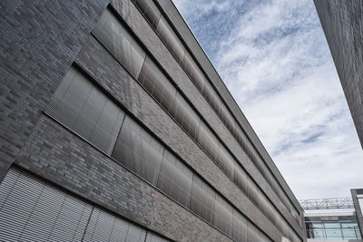 Low angle view of modern building against sky