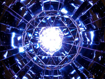 Low angle view of illuminated ceiling