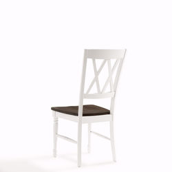 Empty chair against white background