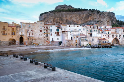 Buildings at waterfront