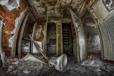 Interior of abandoned building