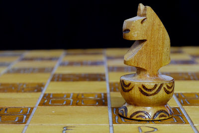Close-up of wooden blocks on table