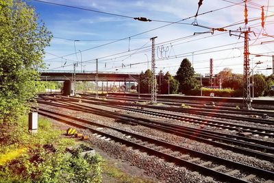 Railroad tracks in winter