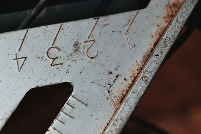 Close-up of rusty metal