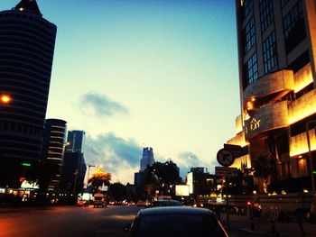 City street against sky