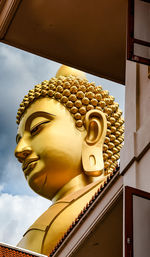 Low angle view of wat paknam buddha