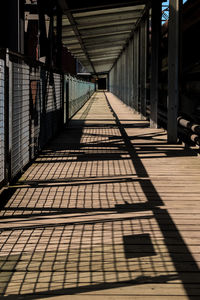 Low angle view of empty tiled floor