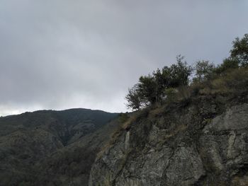 Scenic view of rocky mountains against sky