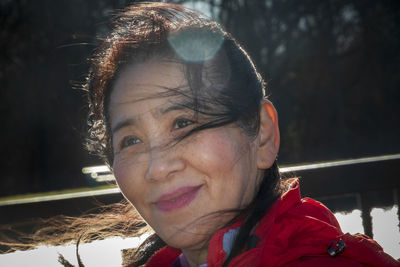 Close-up portrait of woman