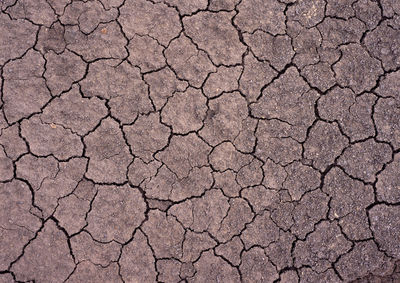 Full frame shot of cracked field