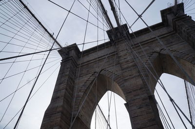 Low angle view of bridge against sky