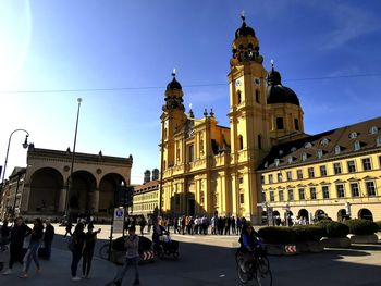 Group of people in front of building