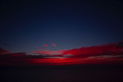 Scenic view of red sky at sunset