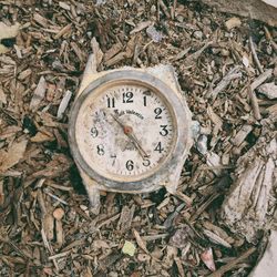 Close-up of old clock