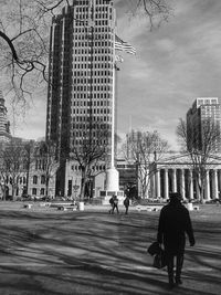 People walking in city