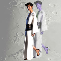 Portrait of young couple standing in water