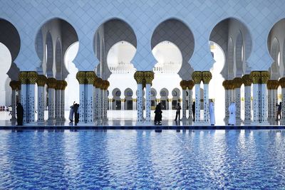 View of fountain in city