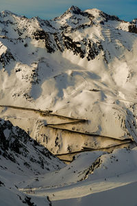 Scenic view of snow covered mountain