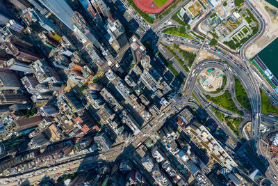 Aerial view of buildings in city