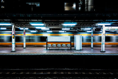 Train at railroad station platform