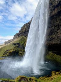 Scenic view of waterfall