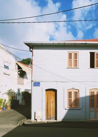 House against sky in city