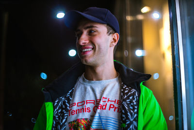 Portrait of young man smiling