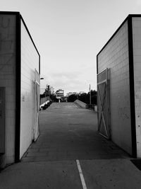 Road leading towards buildings
