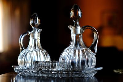 Close-up of glass on table