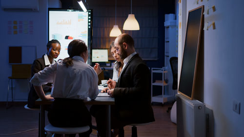 Business people having discussion at office