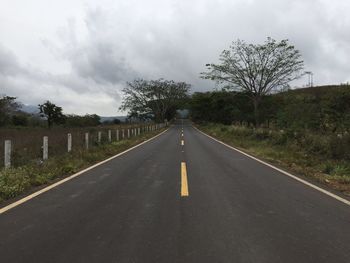 Country road passing through fields