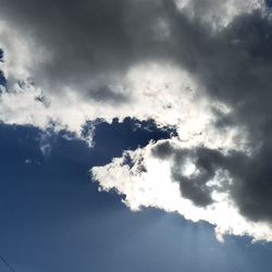 Low angle view of cloudy sky