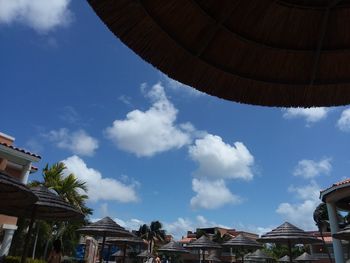 Low angle view of buildings against sky