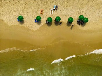 High angle view of beach